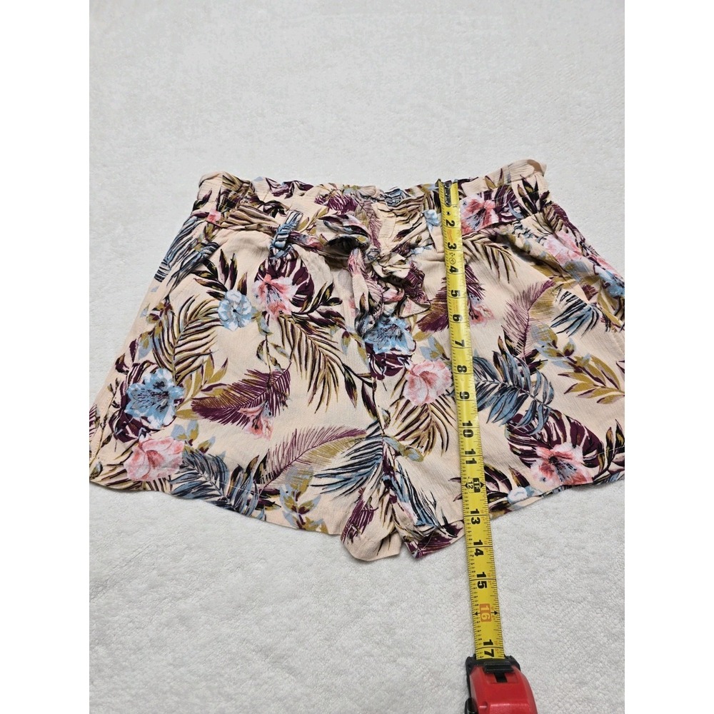 JOLT Women's Floral Print Shorts Medium M Tie Waist Boho Beach Summer Casual